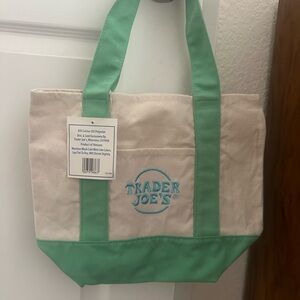 TRADER JOES MINI PASTEL CANVAS TOTE